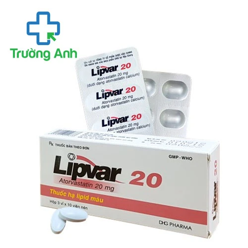 Lipvar 20 DHG Pharma - Thuốc điều trị tăng cholesterol máu