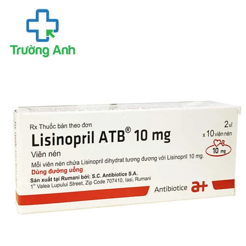 Lisinopril ATB 10mg Antibiotice - Thuốc điều trị tăng huyết áp