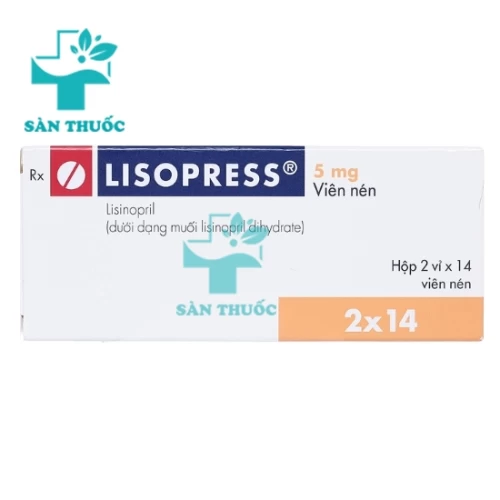 Lisopress 5mg - Thuốc điều trị huyết áp cao hiệu quả