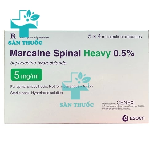 Marcaine Spinal Heavy0.5% 4ml - Thuốc gây tê tủy sống hiệu quả