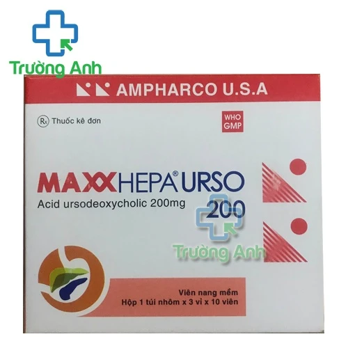 MAXXHEPA URSO 200mg - Thuốc điều trị sỏi mật của Ampharco