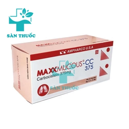 Maxxmucous-CC 375 Ampharco USA - Điều trị bổ sung trong các bệnh đường hô hấp