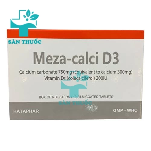 Meza-Calci D3 - Thuốc bổ sung Canxi và Vitamin D của Hataphar