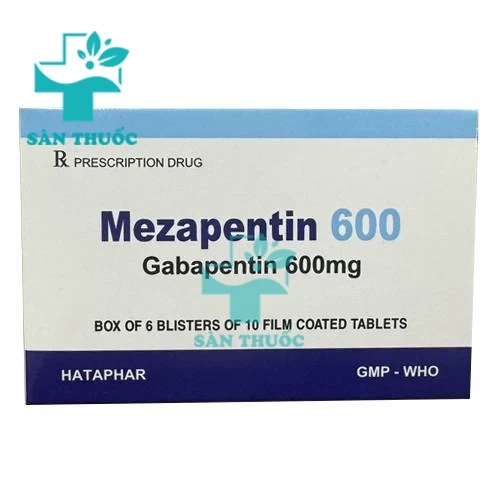 Mezapentin 600 - Thuốc trị động kinh, đau thần kinh của Hataphar