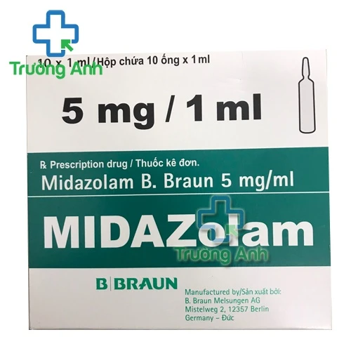 Midazolam B.Braun 5mg/ml - Thuốc an thần của Đức