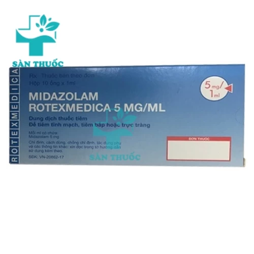 Midazolam Rotexmedica 5mg/ml - Thuốc gây mê hiệu quả của Đức