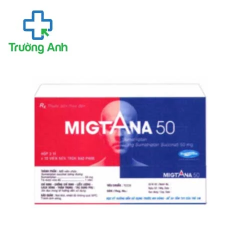 Migtana 50 - Thuốc điều trị đau nửa đầu cấp hiệu quả