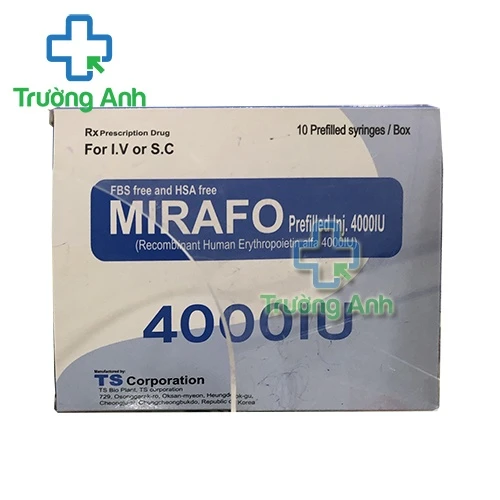 Mirafo prefilled inj 4000IU- Thuốc điều trị thiếu máu của Korea