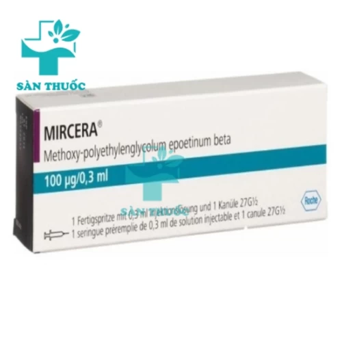 Mircera 100mcg/0.3ml - Thuốc điều trị thiếu máu do suy thận mạn tính hiệu quả