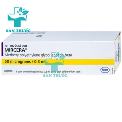 Mircera 50mcg/0.3ml - Thuốc điều trị thiếu máu do suy thận mạn tính hiệu quả
