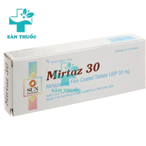 Mirtaz 30 Sun Pharma - Thuốc điều trị bệnh trầm cảm hiệu quả