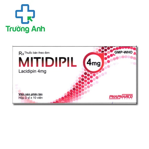 Mitidipil 4mg Phapharco - Thuốc làm giãn tiểu động mạch ngoại vi hiệu quả