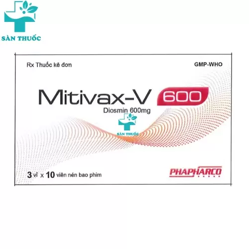 Mitivax V-600 - Diosmin 600mg Phapharco