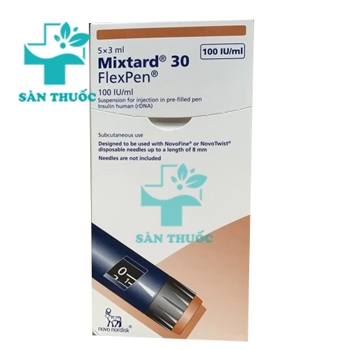 Mixtard 30 Flexpen 100IU/ml 3ml - Thuốc điều trị đái tháo đường hiệu quả