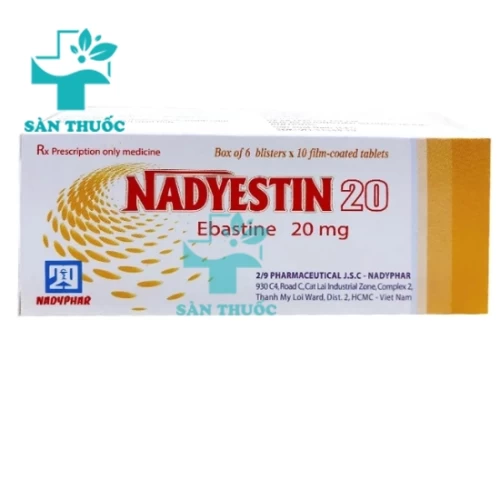 Nadyestin 20 - Thuốc điều trị viêm mũi dị ứng của NADYPHAR