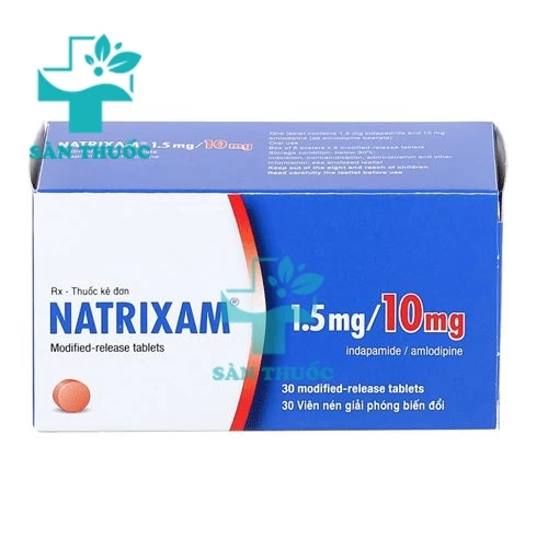 Natrixam 1.5mg/10mg Servier - Thuốc trị tăng huyết áp của Pháp