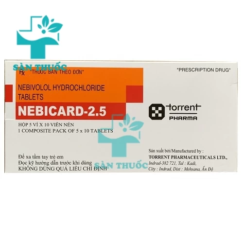 Nebicard -2.5 - Thuốc điều trị tăng huyết áp hiệu quả của Torrent