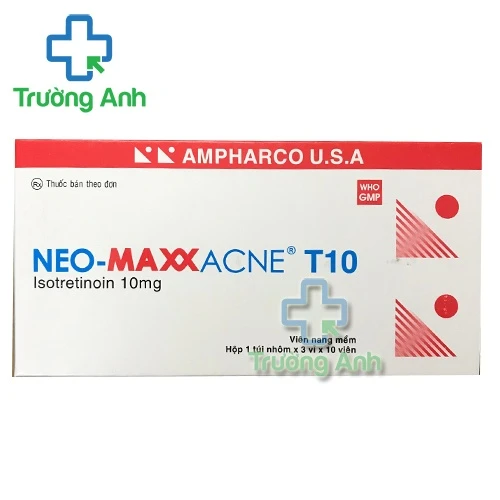 Neo-maxxacne T10-Thuốc điều trị mụn trứng cá của Ampharco U.S.A 