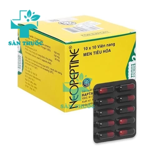 Neopeptine Cap - Thuốc điều trị rối loạn tiêu hóa hiệu quả của Ấn Độ