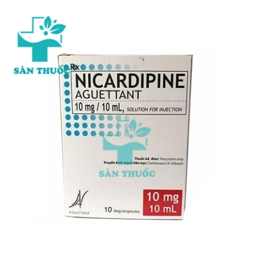 Nicardipine Aguettant - Thuốc điều trị huyết áp cao, đau thắt ngực hiệu quả