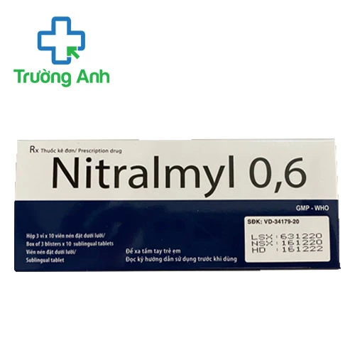 Nitralmyl 0,6 - Thuốc điều trị đau thắt ngực hiệu quả