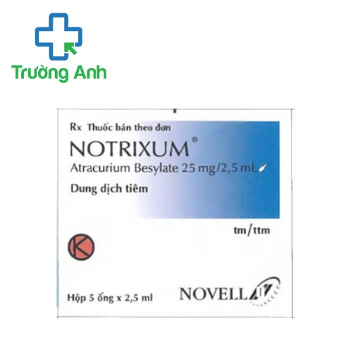 Notrixum 25mg/2,5ml Novell - Thuốc gây mê toàn thân hiệu quả