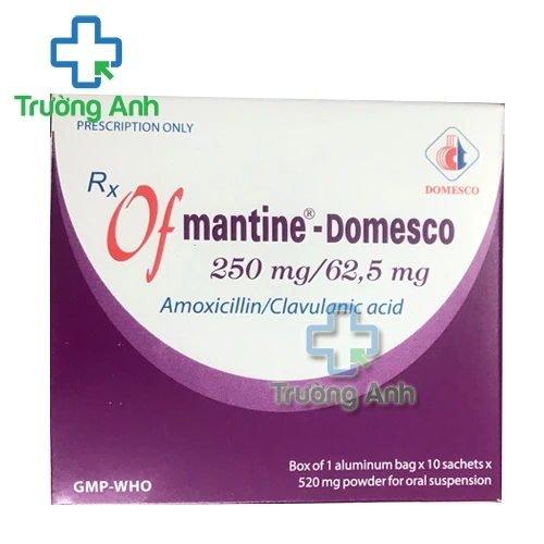 Ofmantine-Domesco 250mg/62,5mg - Thuốc điều trị nhiễm khuẩn