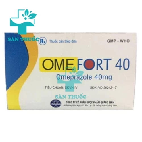 Omefort 40 Quapharco - Thuốc điều trị trào ngược dạ dày