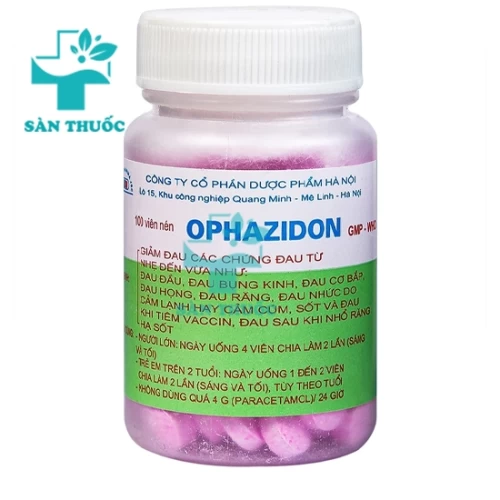 Ophazidon Bot.100 - Thuốc giúp giảm đau, hạ sốt hiệu quả