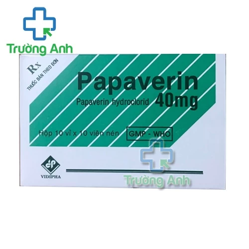 Papaverin 40mg Vidipha - Thuốc giúp điều trị đau co thắt cơ trơn hiệu quả