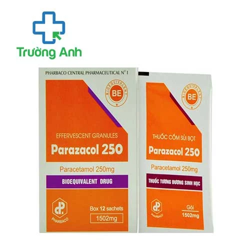 Parazacol 250 Pharbaco - Thuốc giảm đau, hạ sốt cho trẻ em
