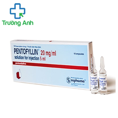 Pentofyllin 20mg/ml - Thuốc trị viêm tắc động mạch của Bulgaria