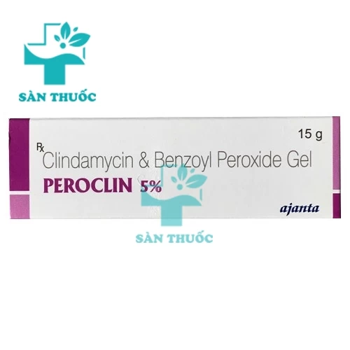 Peroclin 5% 15g Ajanta - Thuốc trị mụn dạng bôi của Ấn Độ