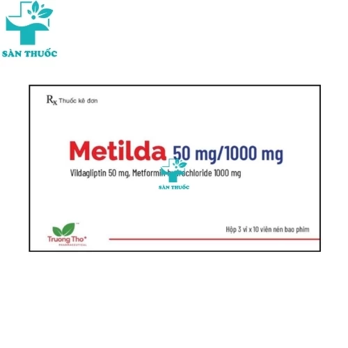 Metilda 50mg/1000mg - Vildagliptin 50mg + Metformin hydrochloride 1000mg Trường Thọ
