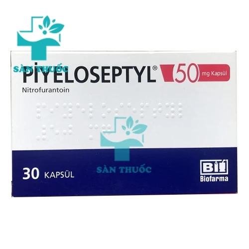 Piyeloseptyl 50mg Kapsul (Nitrofurantoin) - Thuốc trị nhiễm khuẩn