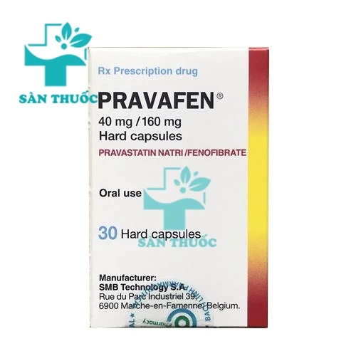 Pravafen 40mg/160mg SMB Technology S.A. - Điều trị mỡ máu cao hiệu quả