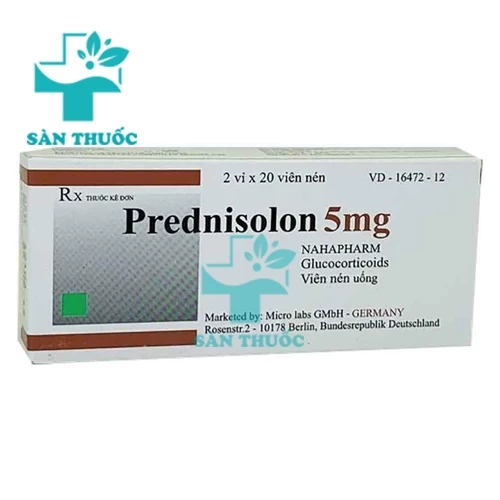 Prednisolon 5mg Nam Ha - Thuốc điều trị viêm đường hô hấp hiệu quả