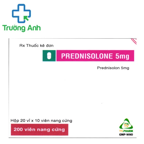 Prednisolone 5mg TV.Pharm (viên nang) - Thuốc chống viêm, chống dị ứng