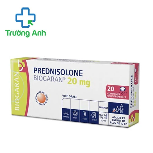 Prednisolone Biogaran 20mg - Thuốc chống viêm hiệu quả của Pháp