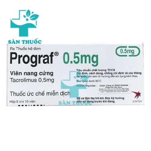 Prograf 0,5mg - Thuốc dự phòng thải ghép nội tạng của Astellas