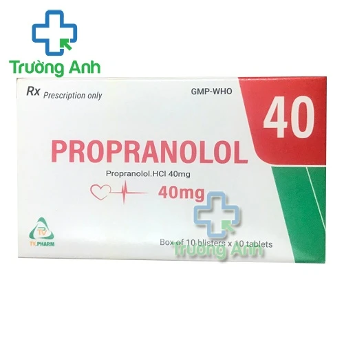 Propranolol 40mg - Thuốc điều trị các bệnh lý tim mạch hiệu quả