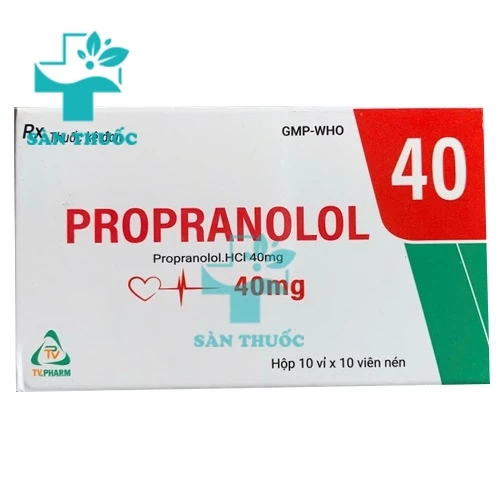 Propranolol 40mg - Thuốc điều trị các bệnh lý tim mạch hiệu quả