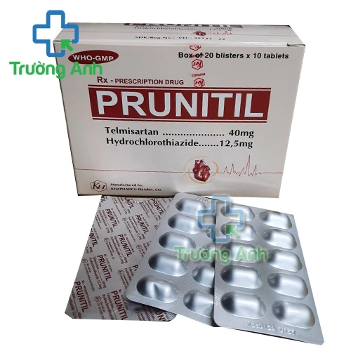 Prunitil 40mg/12.5mg Khapharco - Thuốc điều trị tăng huyết áp dạng uống