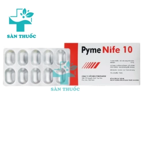 PymeNife 10 Pymepharco - Thuốc điều trị đau thắt ngực, cao huyết áp