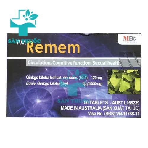 PM Remem 120mg - Thuốc tăng cường tuần hoàn máu não của Úc