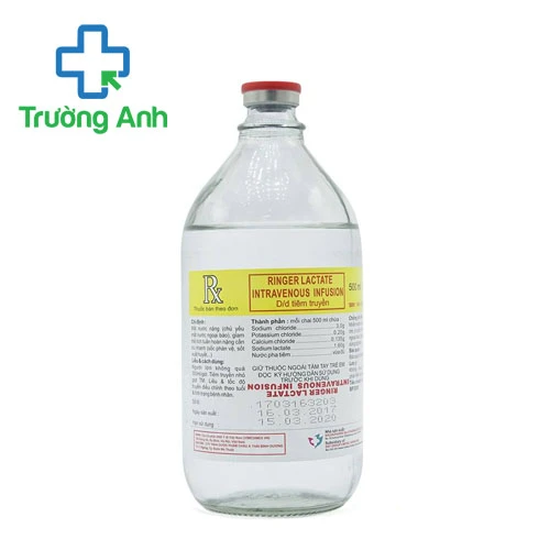 Ringer Lactate Intravenous Infusion 500ml - Cung cấp điện giải