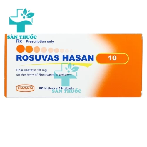 Rosuvas Hasan 10mg - Thuốc điều trị mỡ máu cao hiệu qu