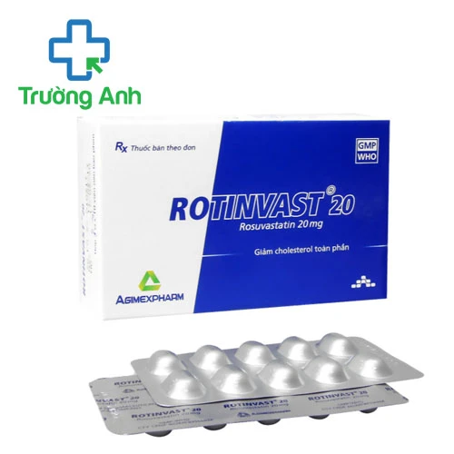 Rotinvast 20 - Thuốc trị tăng Cholesterol của Agimexpharm