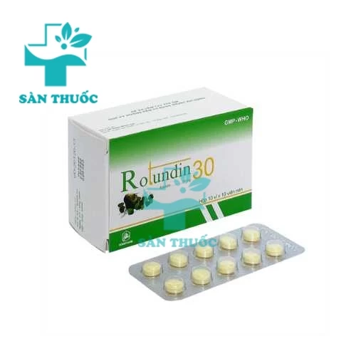 Rotundin 30mg Khapharco - Thuốc giảm đau, an thần hiệu quả