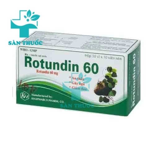 Rotundin 60mg Khapharco - Thuốc an thần, gây ngủ hiệu quả